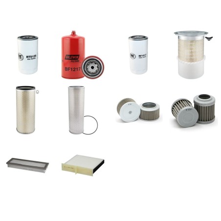 Filter kit for Fiat Kobelco E305LC with IVECO-Cummins Engine Year 2006-