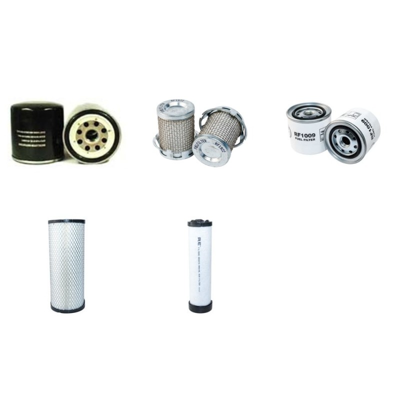 FIAT KOBELCO E 80 Filter Service Kit w/Isuzu 4JG1-PYA Eng. Air, Oil, Fuel Filters