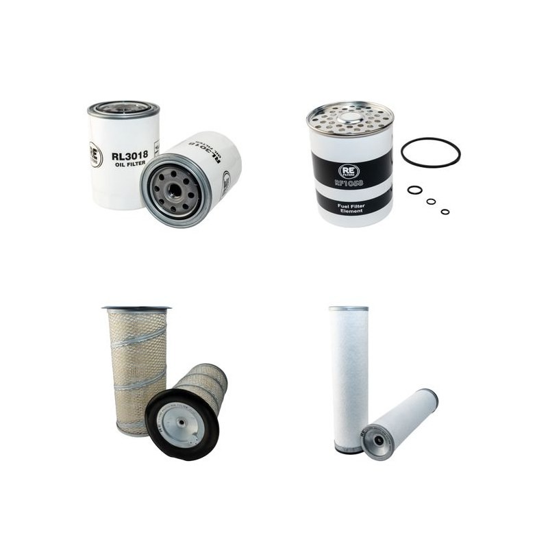 FORD 555 CT Filter Service Kit Air Oil Fuel Filters w/FORD  Eng.   YR  09.89-08.92
