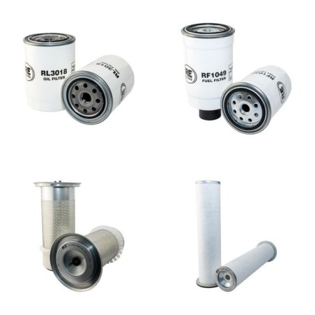 FORD 555 E Filter Service Kit Air Oil Fuel Filters w/FORD  Eng.   YR  03.96-