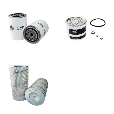 FUCHS 350 MHL SERIE A Filter Service Kit Air Oil Fuel Filters w/Perkins 1006.6TW Eng.