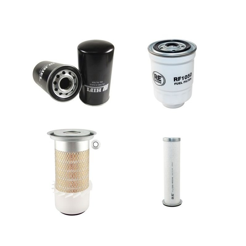 HALLA HDF 25 Filter Service Kit Air Oil Fuel Filters w/KIA HA-H000578 Eng.