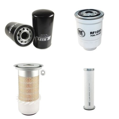 HALLA HDF 25 Filter Service Kit Air Oil Fuel Filters w/KIA HA-H000578 Eng.