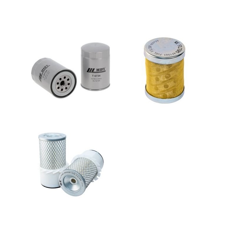 HANIX H 24 Filter Service Kit Air Oil Fuel Filters w/Mitsubishi K3E Eng.