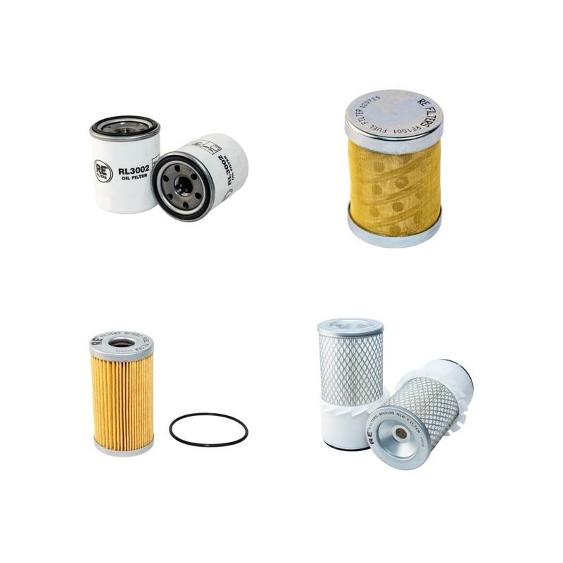 HANIX H 36 C Filter Service Kit w/Mitsubishi S3L2-E231NK Eng. Air, Oil, Fuel Filters