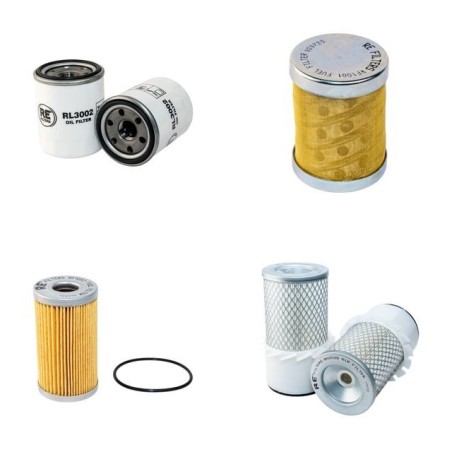 HANIX H 36 C Filter Service Kit w/Mitsubishi S3L2-E231NK Eng. Air, Oil, Fuel Filters