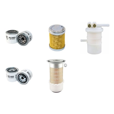 HANIX H 50 B Filter Service Kit w/Isuzu 4LE1 Eng. Air, Oil, Fuel Filters Serial No -H5000450