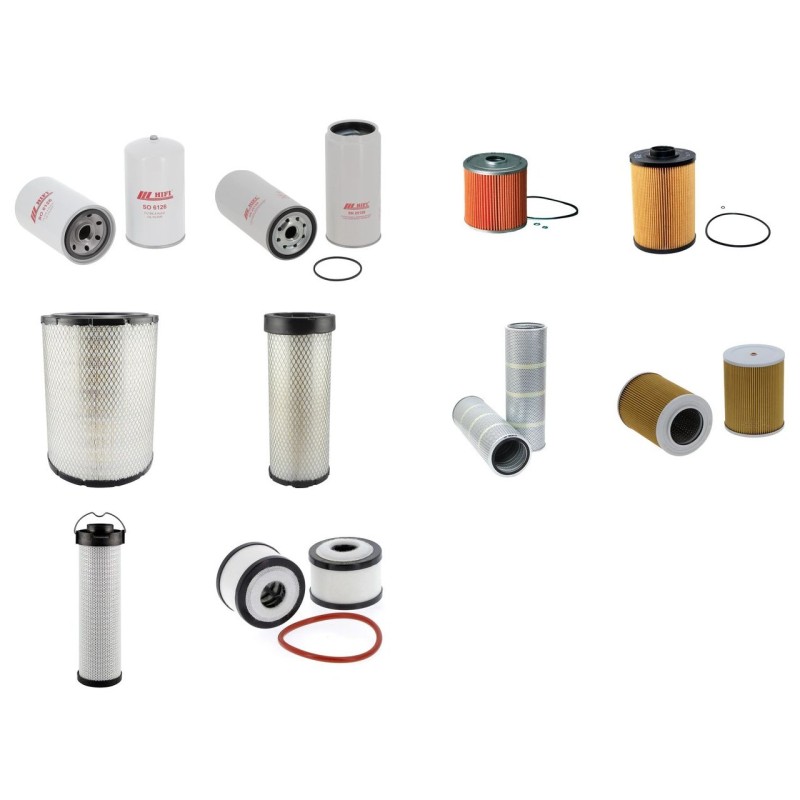 HIDROMEK HMK 140-W3 Filter Service Kit w/Mitsubishi 4M50 Eng.   YR  2012-
