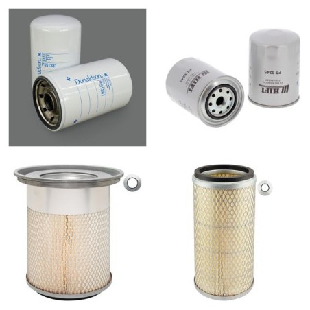 Filter Kit For Hitachi EX 160 Filter Service Kit Air Oil Fuel Filters with Isuzu Engine