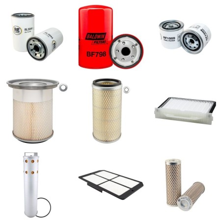 Filter Kit For Hitachi ZX 160 LC Filter Service Kit with Isuzu AA-4BG1TC Engine  Year 2003-