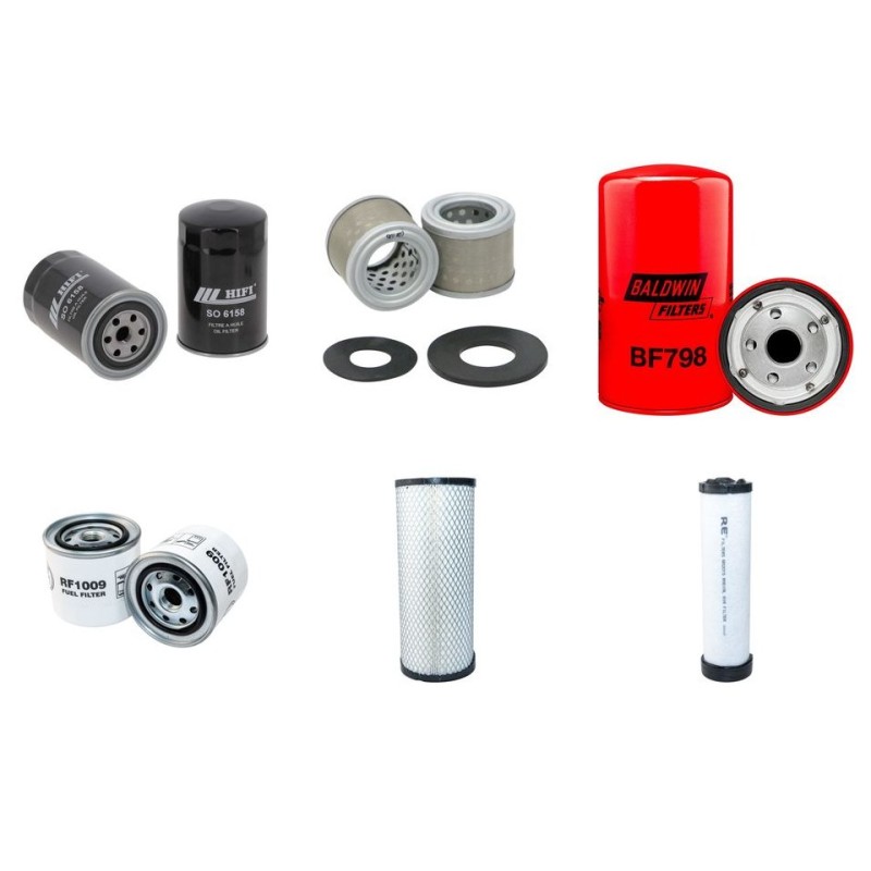 Filter Kit For Hitachi ZX 85 USBLC-3 Filter Service Kit Air Oil Fuel Filters with Isuzu 4LE2 Engine  Year 2008-
