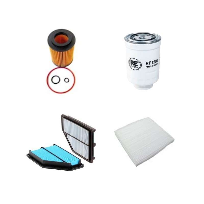 HONDA CR-V III 2.2 I-CTDI Filter Service Kit w/ N22A2 Eng.   YR  01.07- 140 CH