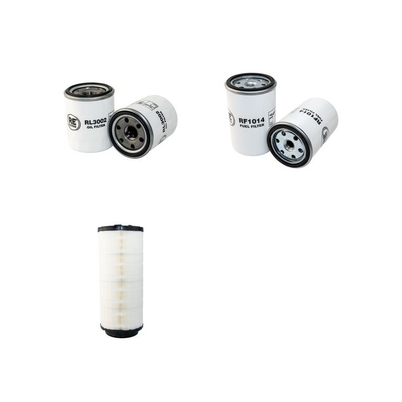 HUERLIMANN H 100 Filter Service Kit Air Oil Fuel Filters w/Mitsubishi  Eng.   YR  2004-