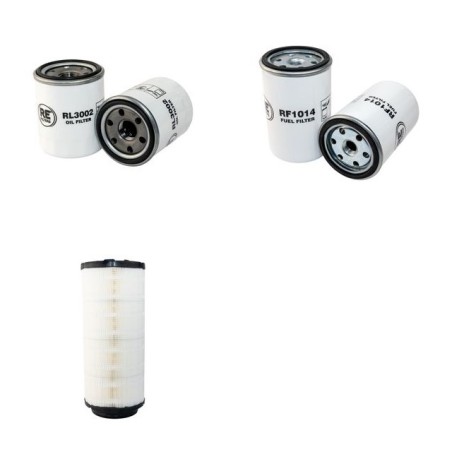 HUERLIMANN H 100 Filter Service Kit Air Oil Fuel Filters w/Mitsubishi  Eng.   YR  2004-