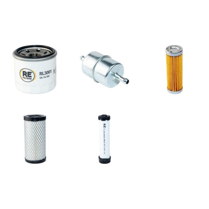 HUKI 150 HR-2 Filter Service Kit Air Oil Fuel Filters w/Kubota D902 Eng.