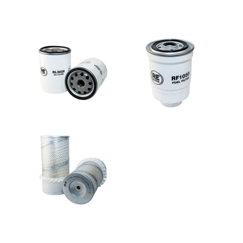 HUKI 450 R Filter Service Kit Air Oil Fuel Filters w/Mitsubishi S6S-DT Eng.