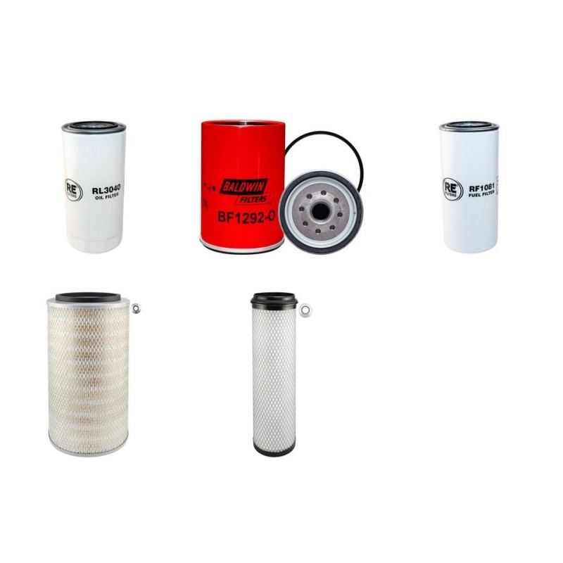 HUTTE HBR 605 Filter Service Kit Air Oil Fuel Filters w/Deutz TCD2012L06-2V Eng.   YR  2008-