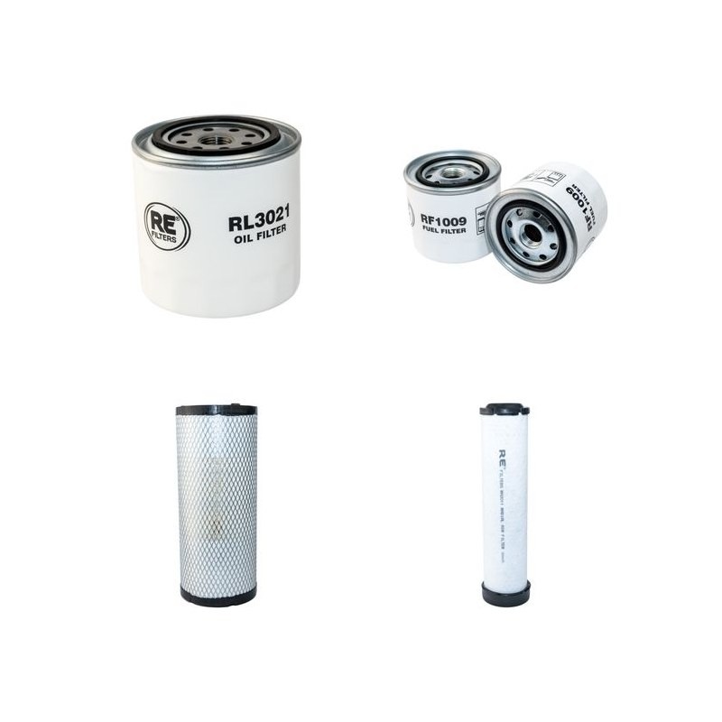 HYUNDAI 33D 7 Filter Service Kit w/Kubota V3300Eu8 Eng. SN HA031
