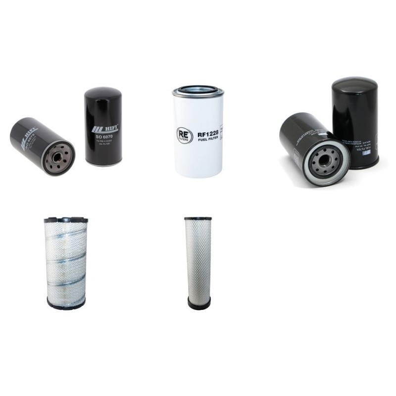 Filter Kit for Hyundai R140LC-9 Air Oil Fuel Filters with Mitsubishi D04FG-TAA Engine 119CH