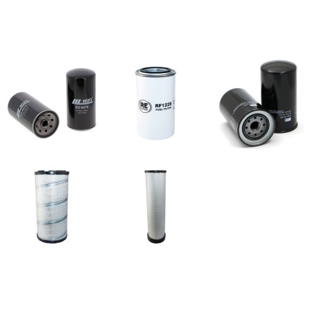 Filter Kit for Hyundai R140LC-9 Air Oil Fuel Filters with Mitsubishi D04FG-TAA Engine 119CH