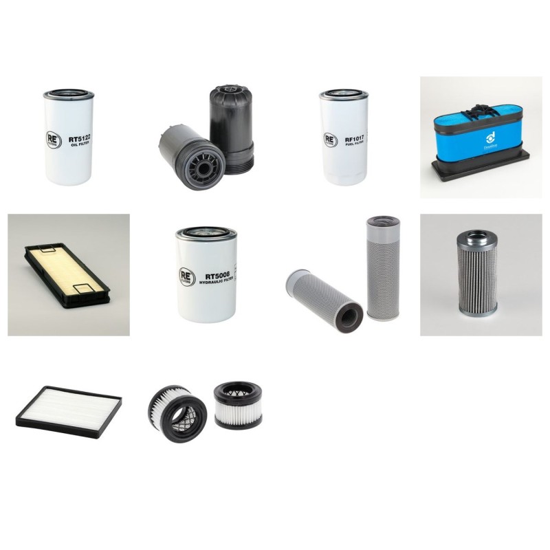 Filter Kit for Hyundai R140W-9A with Cummins Engine SN 0350- YR 2014-