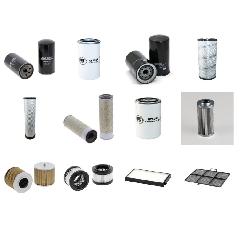 Filter Kit for Hyundai R160LC-9 with Mitsubishi D04Fdtan Engine 2013