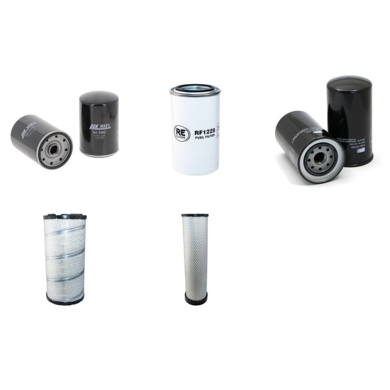 Filter Kit for Hyundai R160LC-9 Air Oil Fuel Filters with Mitsubishi D04FDTAN Engine YR 2013