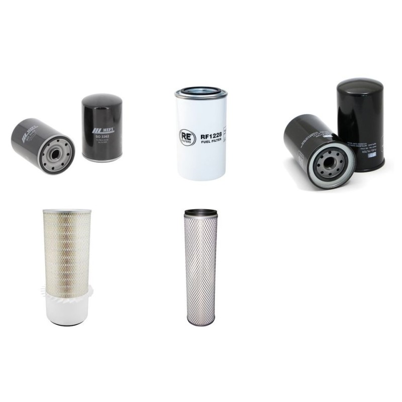 Filter Kit for Hyundai R170W-7A Air Oil Fuel Filters with Mitsubishi D04FD-TAA Engine YR 2008- TIER III