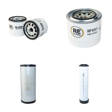 Filter Kit for Hyundai R75-7 Air Oil Fuel Filters with Mitsubishi S4S Engine