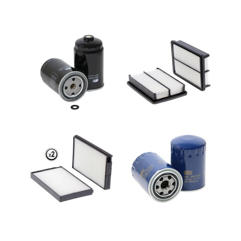 Filter Kit for Hyundai VU LT LW H-1 2.5 CRDI with D4 Engine YR 02.08- 110 CH CARGO