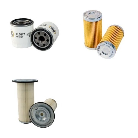 Filter kit for Iseki TF330 Air Oil Fuel Filters with Iseki E3CD Engine