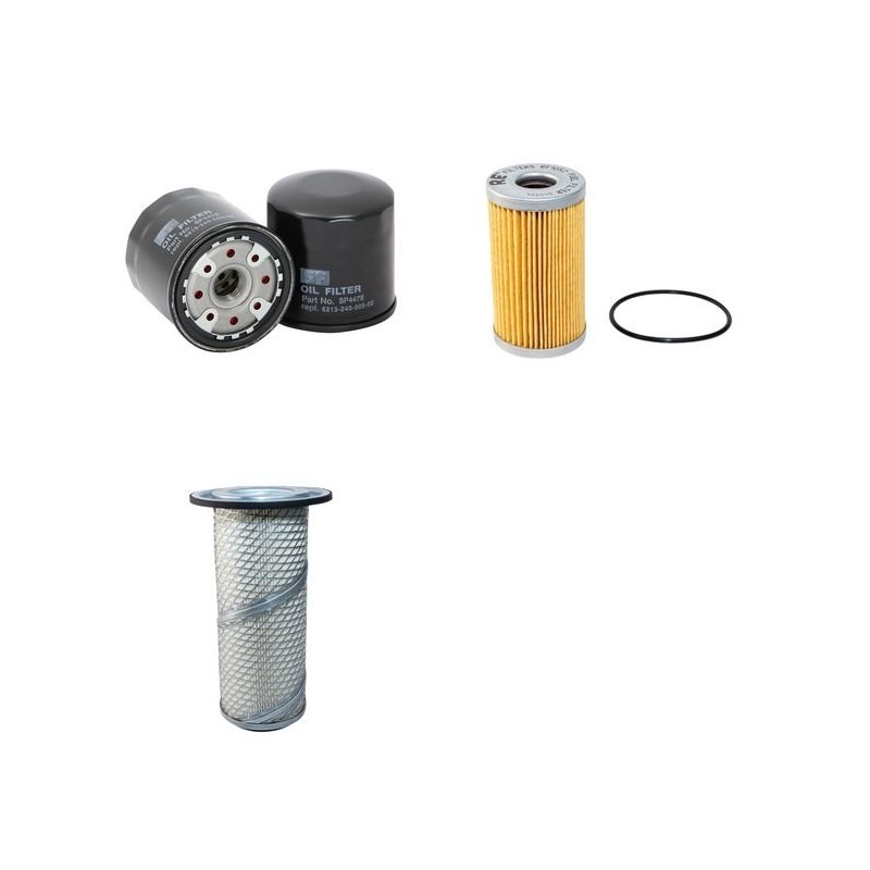 Filter kit for Iseki TK538H Turbo Air Oil Fuel Filters with Iseki E3CD-Turbo Engine