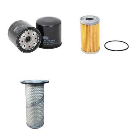 Filter kit for Iseki TK538H Turbo Air Oil Fuel Filters with Iseki E3CD-Turbo Engine