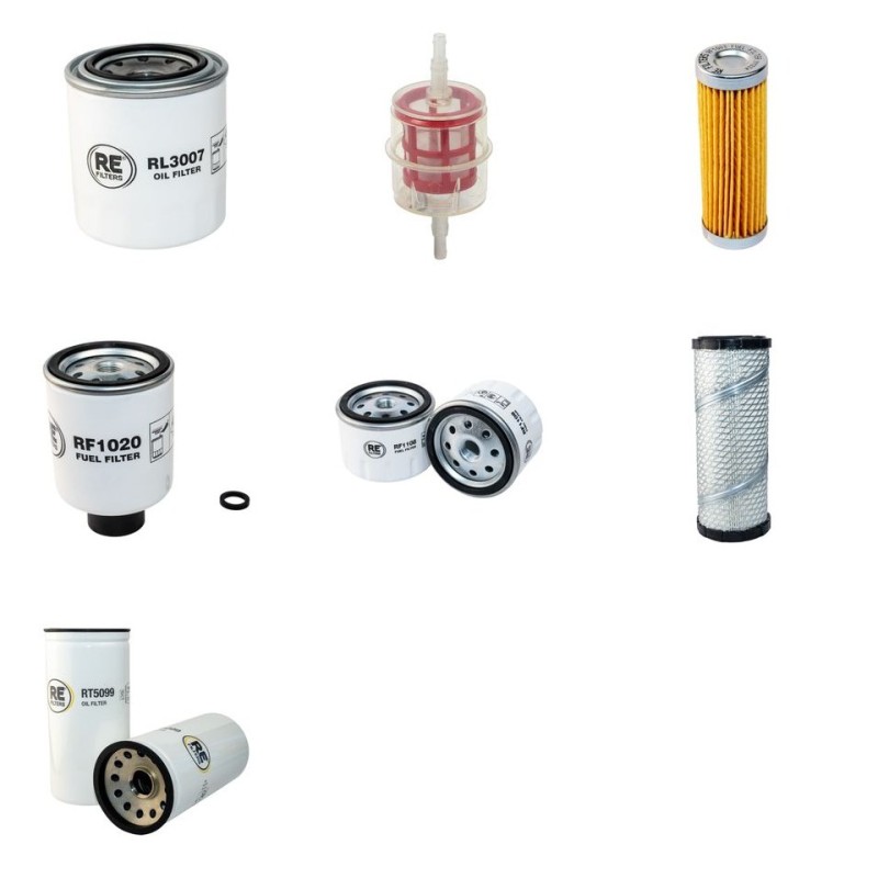 Filter Kit for Ransomes Jacobsen AR250 with Kubota V1505-T Engine 