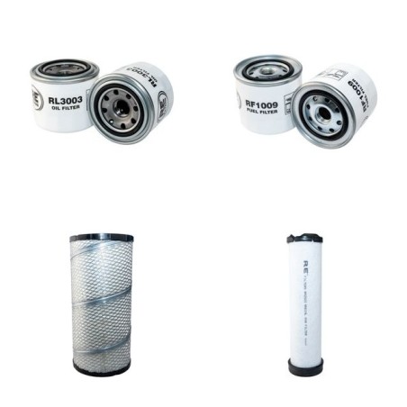 JACOBSEN HR 9016 TD Filter Service Kit Air Oil Fuel Filters w/KUBOTA V3300DI-TE2B Eng.