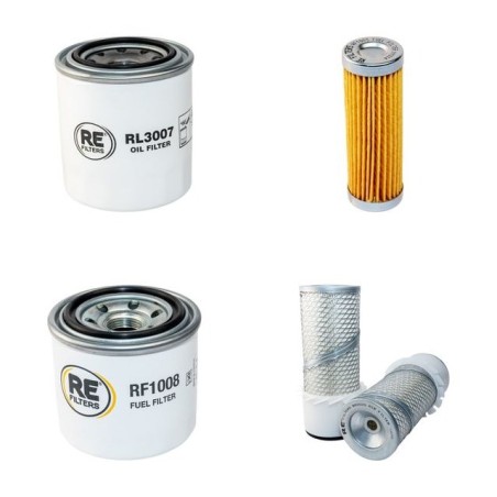 JACOBSEN LF 128 2/3 WHEELS Filter Service Kit Air Oil Fuel Filters w/Kubota D1105E Eng.     28 CH
