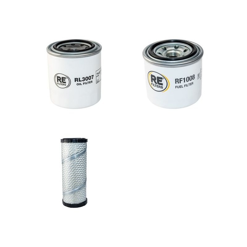 Filter Kit for Ransomes Jacobsen LF3407 2WD/4WD Air Oil Fuel Filters with Kubota V1305E Engine 