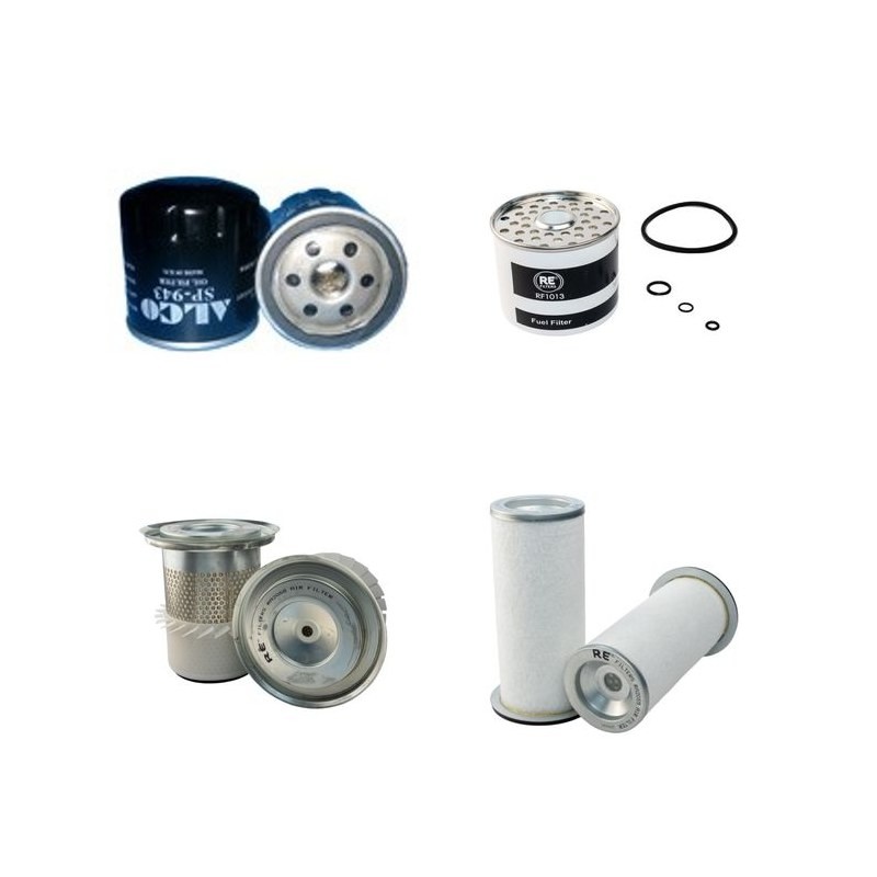 JCB 1 CX Filter Service Kit Air Oil Fuel Filters w/PEUGEOT  Eng. SN  727000-