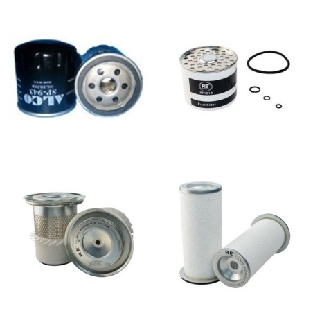 JCB 1 CX Filter Service Kit Air Oil Fuel Filters w/PEUGEOT  Eng. SN  727000-
