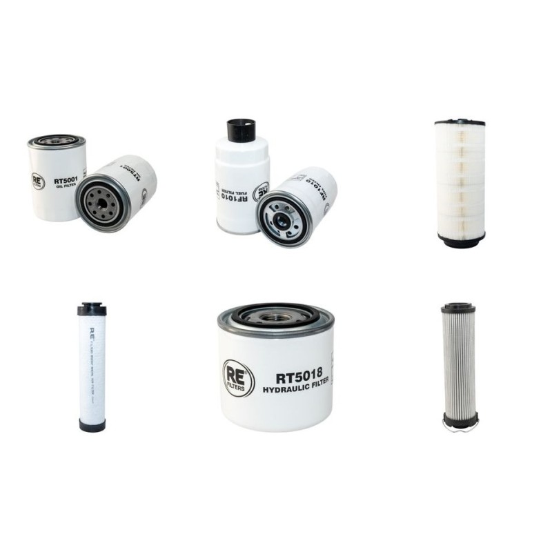 JCB 2CX Filter Service Kit w/Perkins U2818705 Engine. Year 2002 to 2006