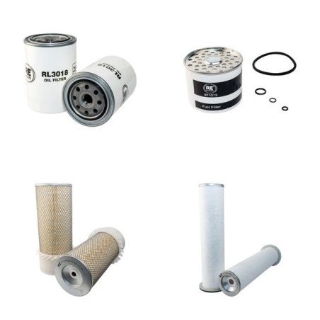 Filter Kit for JCB 3C Air Oil Fuel Filters with Perkins LJ50117 Engine Serial No 298604-310999