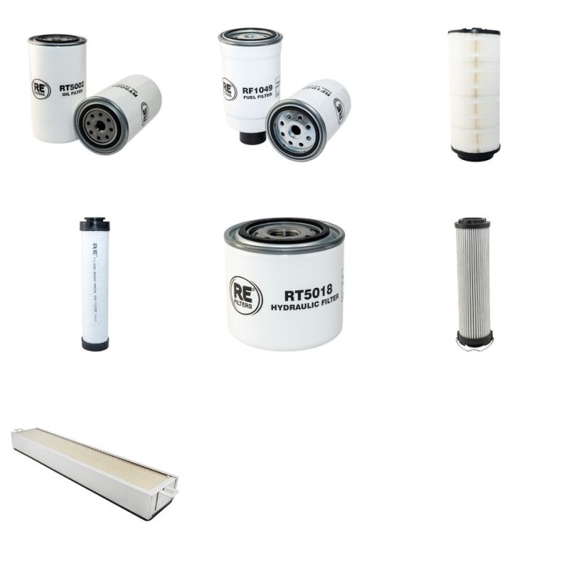 Filter Kit for JCB 3CX SuperPOWERSHIFT with Perkins 1004-40T Engine Year 2000