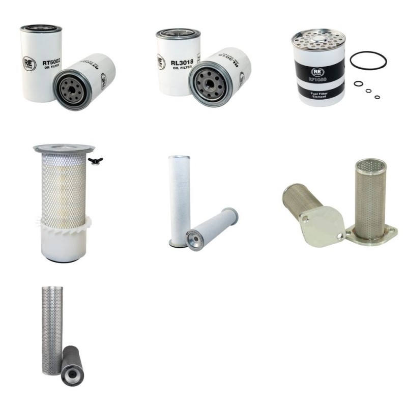Filter Kit for JCB 4CX with Perkins Turbo Engine Serial No 400001-409448