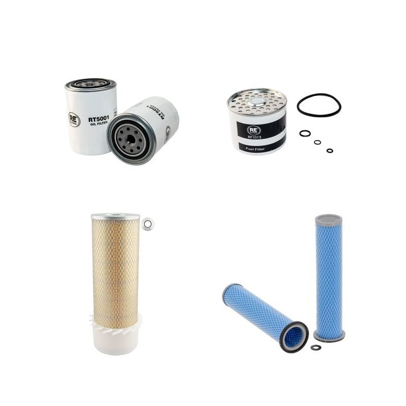 JCB 520 Filter Service Kit Air Oil Fuel Filters w/Perkins LD50143 Eng. SN  272240-