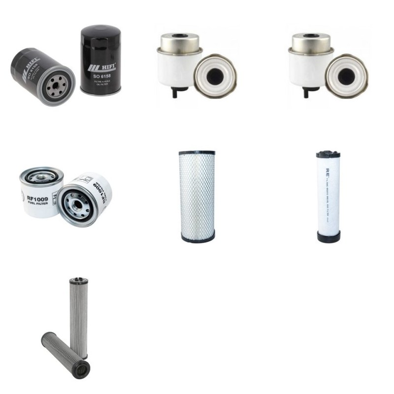 JCB 8085 Filter Service Kit w/Isuzu 4Le2Xcbu-1 Eng. 2011-