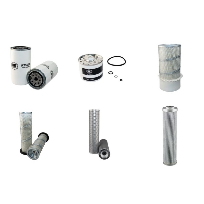 Filter Kit for JCB Fastrac 125 with Perkins 1006.6 Engine Serial No -636000