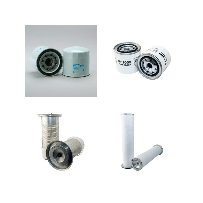 Filter Kit for JCB JS130 Air Oil Fuel Filters with Isuzu 4BDITPA05 Engine Serial No 699394-