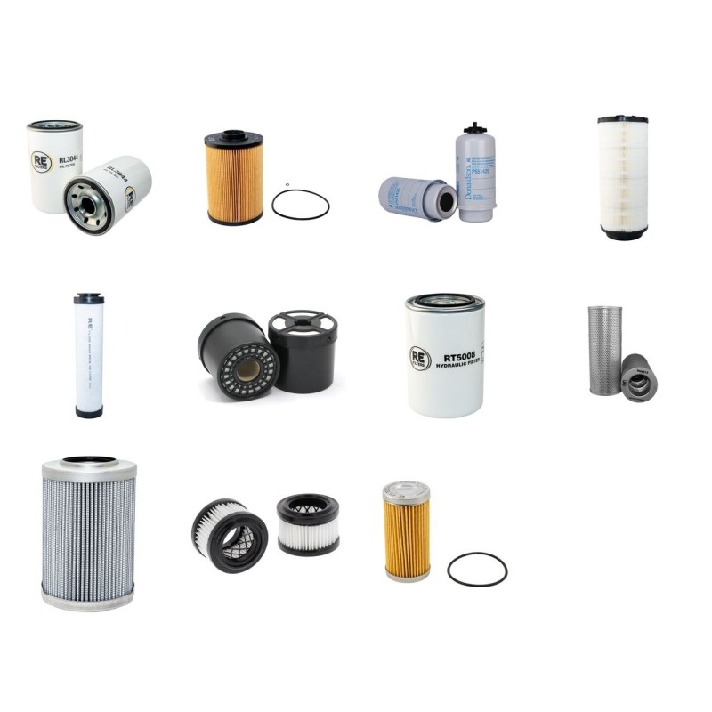 Filter Kit for JCB JS160W with Isuzu 4Jjaxa1 Engine 2010
