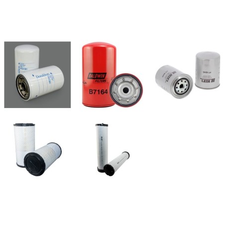 JCB JS 210 LC Filter Service Kit Air Oil Fuel Filters w/ISUZU  Eng. SN  Dbl Oil
