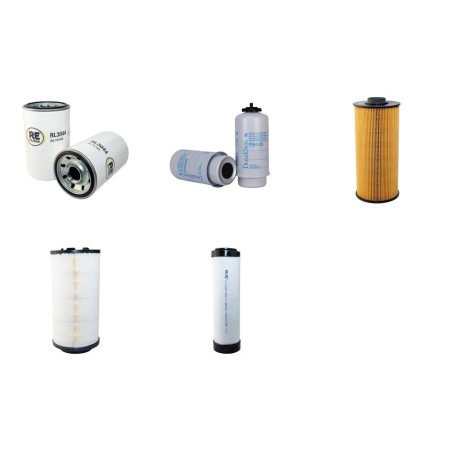 Filter Kit for JCB JS220LC Air Oil Fuel Filters with Isuzu 4HKIX Engine Year 2011-